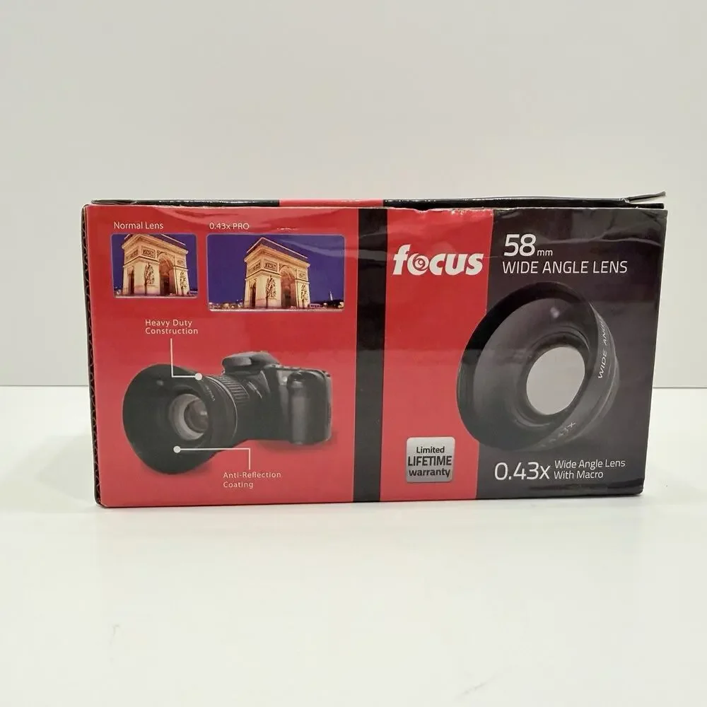 Focus 58mm 2.2X Telephoto & 0.43X Wide Angle with Macro Lens Kit